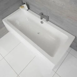 Bañera Rectangular Acrílica Blanca 1800x800mm -Hogar Baño Tienda 3213809 2