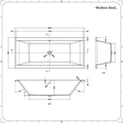 Bañera Rectangular Acrílica Blanca 1800x800mm -Hogar Baño Tienda 3213809 4