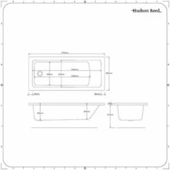 Bañera Rectangular Acrílica Blanca 1800x800mm -Hogar Baño Tienda 3213820 4