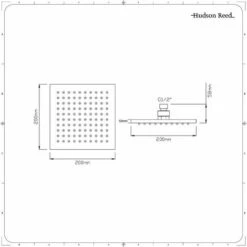Alcachofa De Ducha Cuadrada 200 X 200mm Acero Inoxidable -Hogar Baño Tienda 3213897 4
