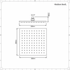 Alcachofa De Ducha Cuadrada 300 X 300mm En Acero Inoxidable -Hogar Baño Tienda 3213899 5