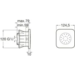 Jet Empotrado Orientable PUZZLE - ROCA -Hogar Baño Tienda 32598592 2