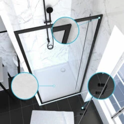 PACK MAMPARA PIVOTANTE + PLATO DUCHA - 90X90 PIVOTANTE - CRUSH MOON PIVOTANTE 90X90 -Hogar Baño Tienda 32751211 2