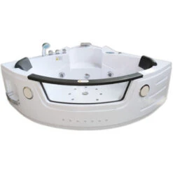 SIMBA BAÑERA HIDROMASAJE CROMOTERAPIA Modelo "ST. ANGELS" 140 X 140 Cm -Hogar Baño Tienda 3430917 2