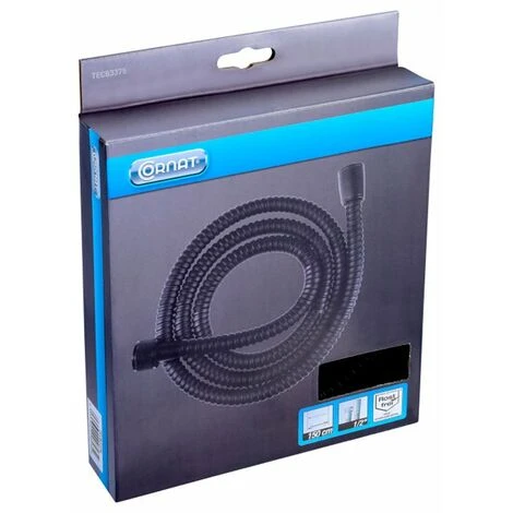 Flexo De Ducha De Acero Inoxidable Negro 1,5m Noir 6 Flexo De Ducha De Acero Inoxidable Negro 1,5m Noir - Imagen 4