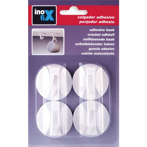 Colgador Adhesivo Inofix Blanco 4 Unidades 2179 3 Colgador Adhesivo Inofix Blanco 4 Unidades 2179