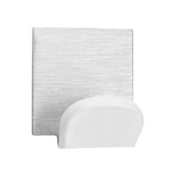 Colgador Adhesivo Con Base De Acero Inoxidable Inofix Blanco 2 Unidades 2078