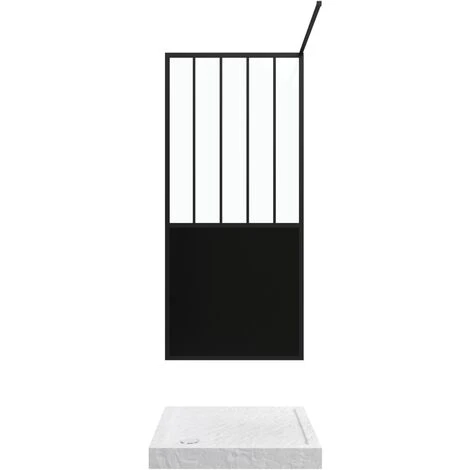 Pack Mampara De Ducha 90x200 Negro Mate + Plato Sobre Encimera Efecto Piedra Blanca 90x90 - Antideslizante 5 Pack Mampara De Ducha 90x200 Negro Mate + Plato Sobre Encimera Efecto Piedra Blanca 90x90 - Antideslizante - Imagen 3