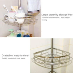 Estante De Ducha Telescópico De Pared Para Baño De Acero Inoxidable. -Hogar Baño Tienda 37983746 3
