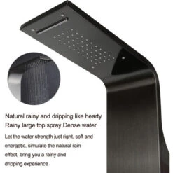 Conjunto De Sistema De Panel De Ducha De Columna De Ducha Conjunto De Ducha Cuadrado De Acero Inoxidable - Negro 11 Conjunto De Sistema De Panel De Ducha De Columna De Ducha Conjunto De Ducha Cuadrado De Acero Inoxidable - Negro -Hogar Baño Tienda 37984178 5