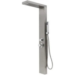 Panel De Ducha De Acero Inoxidable De 4 Funciones Lluvia, Cascada, Chorros De Masaje Acero Inoxidable Cepillado -Hogar Baño Tienda 37984711 2