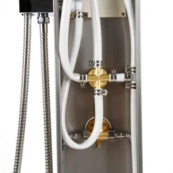 Panel De Ducha De Acero Inoxidable De 4 Funciones Lluvia, Cascada, Chorros De Masaje Acero Inoxidable Cepillado -Hogar Baño Tienda 37984711 4