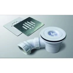 80x80cm Plato De Ducha AICA Blanco Textura Pizarra+ Desagüe Con Tapa Acero Inoxidable De Forma Rejilla(juegos Incluido) -Hogar Baño Tienda 39413920 3