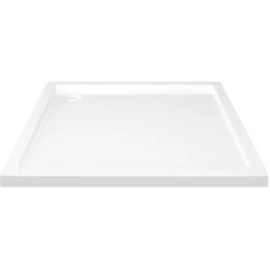 Plato De Ducha Cuadrado De ABS Negro 90x90 Cm VidaXL -Hogar Baño Tienda 39482252 4
