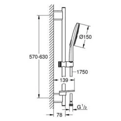 Set De Ducha Con Barra Y 3 Chorros Grohe Vitalio SmartActive 150 -Hogar Baño Tienda 41469227 4