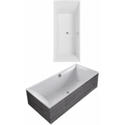 Sistema De Bañera De Hidromasaje SQUARO Slim Line Special Combipool Active, Que Incluye Tecnología Múltiple Posición 2 Estrellas Blanco VILLEROY & BOCH
