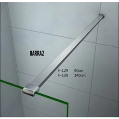 Walk In 110x200cm Panel Pantalla Fija Vidrio Esmerilado Parcial Laminado De Film Seguirdad A Pureba De Explosiciones 8mm+Lateral Abatible 40cm,Barra2 90cm -Hogar Baño Tienda 47471452 4