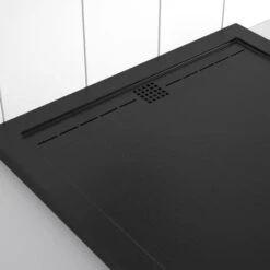 Plato De Ducha FLOW Negro 70x80 Cm (Rejilla Pintada) 8 Plato De Ducha FLOW Negro 70x80 Cm (Rejilla Pintada) -Hogar Baño Tienda 47970057 2
