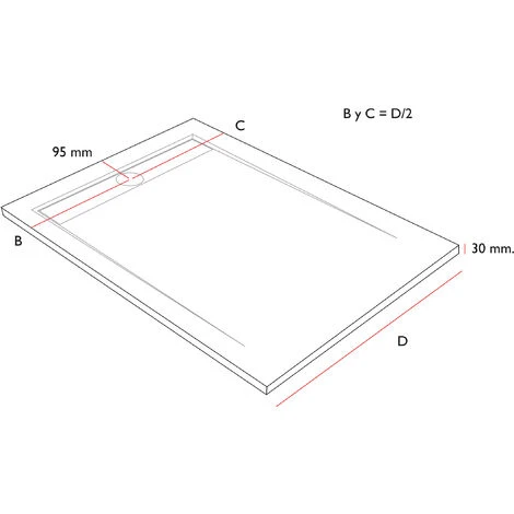 Plato De Ducha FLOW Negro 70x80 Cm (Rejilla Pintada) 5 Plato De Ducha FLOW Negro 70x80 Cm (Rejilla Pintada) - Imagen 3