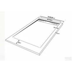 Plato De Ducha Resina CON MARCO. Textura Pizarra Antideslizante. Carga Mineral. BLANCO RAL: 9003 70X190CM -Hogar Baño Tienda 49861235 2