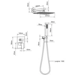 DP Grifería - Set De Ducha Empotrado, Monomando, Acabado En Cromo Modelo Arenas 9 DP Grifería - Set De Ducha Empotrado, Monomando, Acabado En Cromo Modelo Arenas -Hogar Baño Tienda 50328910 4