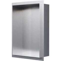 Hornacina De Acero Inoxidable NT203010X Sin Borde - 20 X 30 X 10 Cm (Ancho X Alto X Fondo) - Color Seleccionable:Acero Inoxidable Cepillado -Hogar Baño Tienda 50684876 3