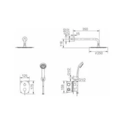 Conjunto De Ducha Empotrada Moscú Imex GPK034 10 Conjunto De Ducha Empotrada Moscú Imex GPK034 -Hogar Baño Tienda 51803350 4