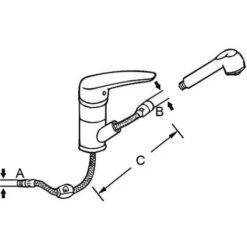 ONECE Manguera De Repuesto Para Grifo De Cocina Extraíble, M15/1 X 1/2" X 1.5M, Manguera Grifería Monomando Cocina Extraible, Latiguillos Grifo Extensible, Tubo Grifos Cocina Flexible -Hogar Baño Tienda 53282883 3