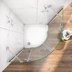 Mamparas De Ducha Semicircular Abatible 6mm Antical 80x80x195cm Con Plato De Ducha -Hogar Baño Tienda 5498357 3