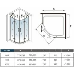 Mamparas De Ducha Semicircular Abatible 6mm Antical 80x80x195cm Con Plato De Ducha -Hogar Baño Tienda 5498357 4