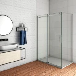 Mamparas De Ducha Corredera Elegante 6mm Angular 120x100x195cm