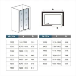 Mamparas De Ducha Corredera Moderna 6mm 100x195cm -Hogar Baño Tienda 5498643 5