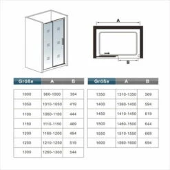 Mamparas De Ducha Corredera Moderna 6mm 115x195cm -Hogar Baño Tienda 5498658 5