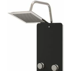 Panel Ducha De Vidrio 25x47,5x130 Cm Negro VidaXL -Hogar Baño Tienda 55152249 4