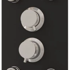 Panel Ducha De Vidrio 25x47,5x130 Cm Negro VidaXL -Hogar Baño Tienda 55152249 5