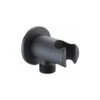 Soporte Redondo Mango Ducha Salida Agua Negro IMEX SFD002/NG