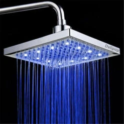 Cabezal De Ducha Fijo De Tres Colores, Rociador De Control De Temperatura Del Baño Superior, Cabezal De Ducha LED, Control De Temperatura Del Agua 30 Cm 8 Cabezal De Ducha Fijo De Tres Colores, Rociador De Control De Temperatura Del Baño Superior, Cabezal De Ducha LED, Control De Temperatura Del Agua 30 Cm -Hogar Baño Tienda 56928455 3