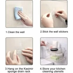 TRIP Fregadero Esponja Soporte Cocina Fregadero Organizador Cocina Debajo Del Fregadero Almacenamiento Fregadero Almacenamiento Cocina Fregadero Organizador Fregadero Almacenamiento Baño Fregadero Esp -Hogar Baño Tienda 56951181 5