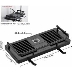 Estante De Ducha Sin Taladrar Estantes De Ducha Colgantes Soportes Para Accesorios De Ducha Con Dos Ganchos Y Gancho Para Cabezal De Ducha Para Traje [22 Mm-25 Mm] Riel, Paquete De Dos -Hogar Baño Tienda 56954657 5