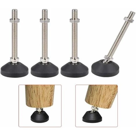 Tornillos De Ajuste Para Patas De Muebles, Pies De Tornillo M8 Montaje En El Piso Pies De Tornillo Ajustables Capacidad De Carga: Hasta 300 Kg, Pies De Nivelación Con Tornillo, Tuerca Y Rótula De Acer 3 Tornillos De Ajuste Para Patas De Muebles, Pies De Tornillo M8 Montaje En El Piso Pies De Tornillo Ajustables Capacidad De Carga: Hasta 300 Kg, Pies De Nivelación Con Tornillo, Tuerca Y Rótula De Acer