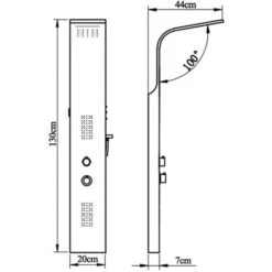 Sistema De Panel De Ducha Acero Inoxidable Curvo VidaXL -Hogar Baño Tienda 5756736 3