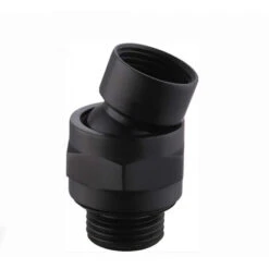 Accesorios De Ducha Alcachofa De Ducha Alcachofa De Ducha Adaptador De Cabeza Esférica Extensión De Brazo De Ducha Ajustable De Latón Montaje Universal Cromo Pulido (PSB101 Negro Mate)
