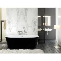 Bañera Exenta - DIVINA - 245L - 170 X 75 X 58 Cm - Negro - Venta-unica