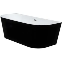 Bañera Exenta - DIVINA - 245L - 170 X 75 X 58 Cm - Negro - Venta-unica -Hogar Baño Tienda 59227389 3