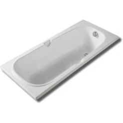 Bañera Empotrada Ultracompacta Con Asas Integradas Y 5 Pies Ajustables, 140 X 70 Cm Valentin