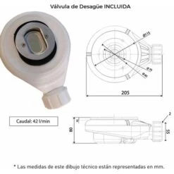 Plato De Ducha Pizarra SMART BLANCO 70x70 Cm 11 Plato De Ducha Pizarra SMART BLANCO 70x70 Cm -Hogar Baño Tienda 60152724 5