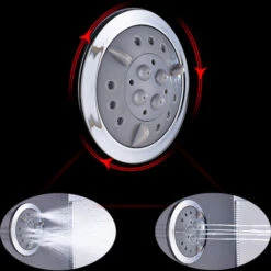 Sistema De Panel De Ducha LED Con Chorros De Masaje, Columnas De Ducha Hidromasaje En Cascada, Set De Ducha,niquel Pulido -Hogar Baño Tienda 60347584 3