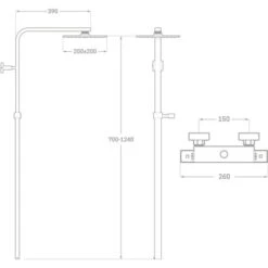 COLUMNA SKARA TERMOSTATICA ROCIADOR 25 -Hogar Baño Tienda 61588800 3
