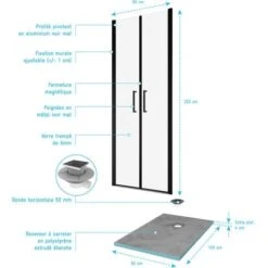 Pack Mampara De Ducha 90x200 Cm + PLATO DE DUCHA ALICATADO 90x160 RECUPERABLE 9 Pack Mampara De Ducha 90x200 Cm + PLATO DE DUCHA ALICATADO 90x160 RECUPERABLE -Hogar Baño Tienda 62279609 4