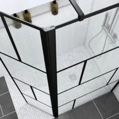 Paquete De Pared De Ducha 90x195 + 40 Cm + Bandeja De Mosaico 90x140 + 100 Cm Barra De Fijación - BLOCKS 90 7 Paquete De Pared De Ducha 90x195 + 40 Cm + Bandeja De Mosaico 90x140 + 100 Cm Barra De Fijación - BLOCKS 90 -Hogar Baño Tienda 62279639 2